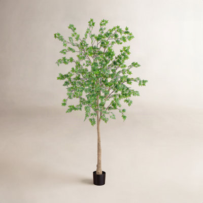 96'' Faux Maple Tree in Pot Liner