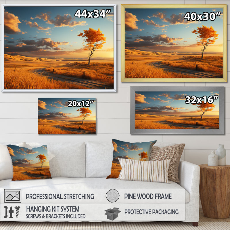 Hrmonous Prairie Symphony I sur impression sur toile, H 16 po x l 32 po x P 1 po, Toile tendue
