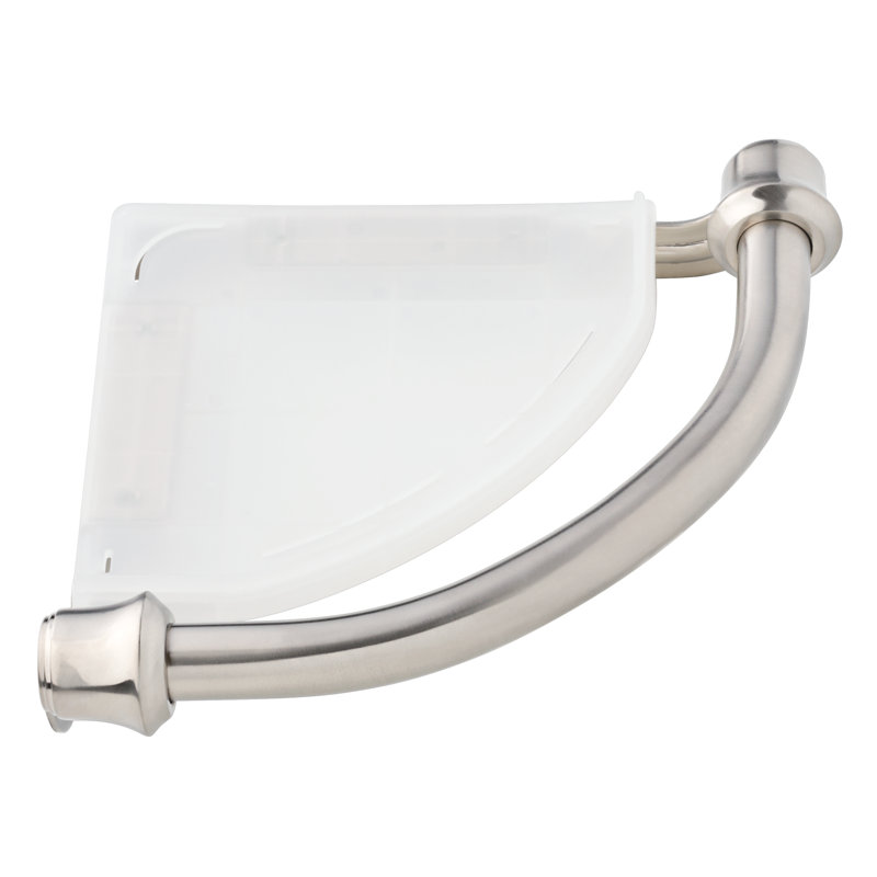 Barre d'appui de baignoire avec tablette d'angle, Acier inoxydable Brilliance