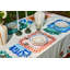 Jardin Embroidered Linen Scalloped Stripe Placemats-77903605
