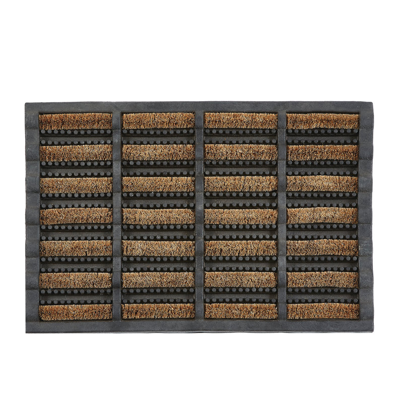 Manahan Non-Slip Outdoor Doormat, Brown