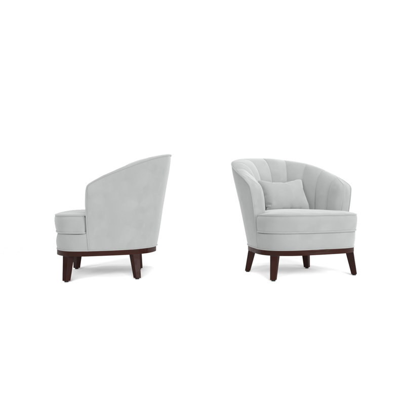 Fauteuil d'appoint rembourré Ava, gris, Gris clair