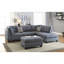 3 pièces Canapé modulaire gris et gris