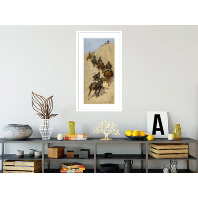 Scouts Climbing a Mountain by Frederic Remington -Framed Giclee Print