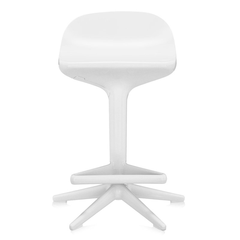 Tabouret réglable Spoon, Blanc