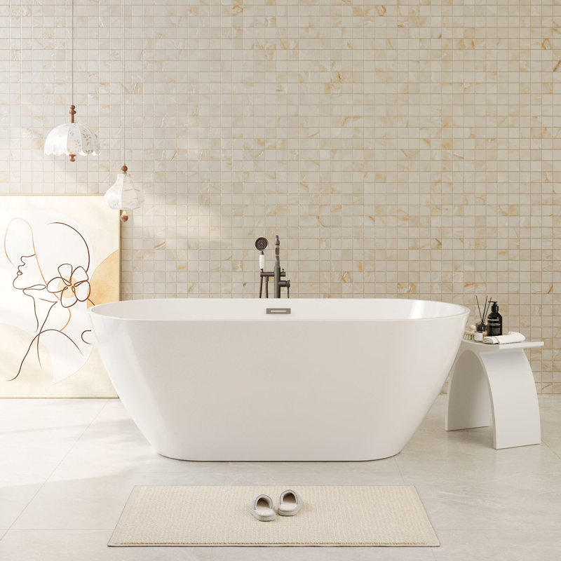 Aspen Casainc Freestanding Soaking Acrylic Bathtub