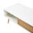 42.51" Coffee Table With Solid Wood Legs, White, For Living Area Function Woven Door, White