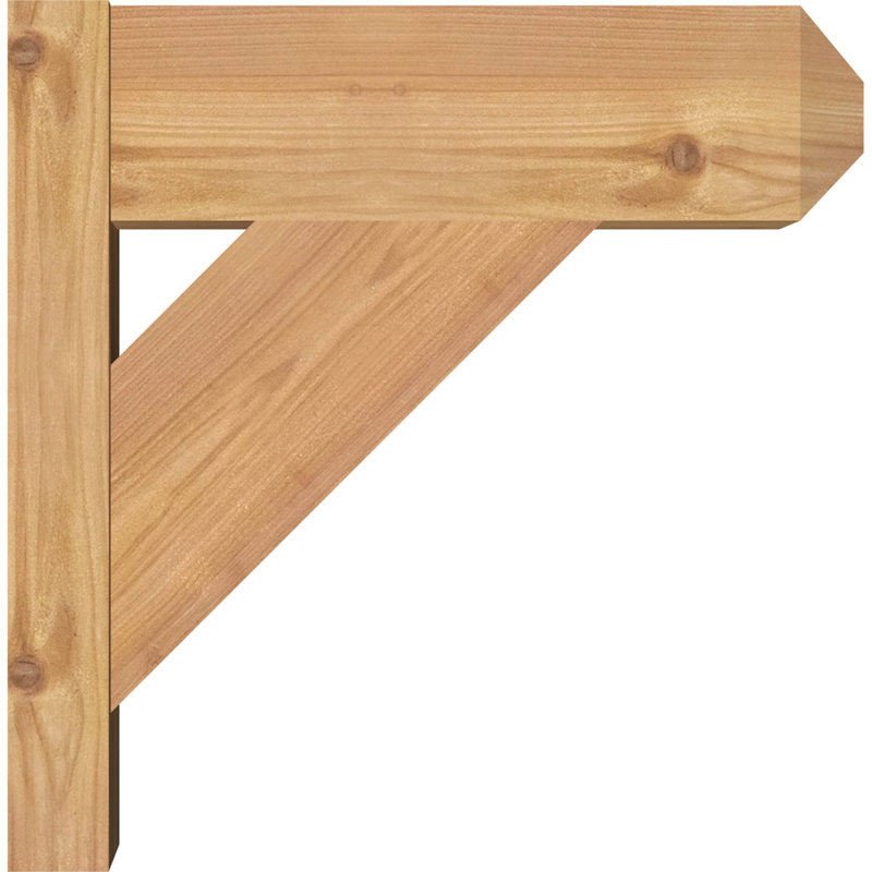 Artisan traditionnel en bois rustique, Cèdre rouge de l'Ouest l 5 1/2 po (lisse), P 14 po x H 14 po