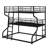 Full XL Over Twin XL Over Queen Size Triple Bunk Bed With Long And Short Ladder-1329418765