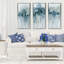 "Blue Birch Morning" par Susan Jill, reproduction sur toile flottante 3 pièces-62940819