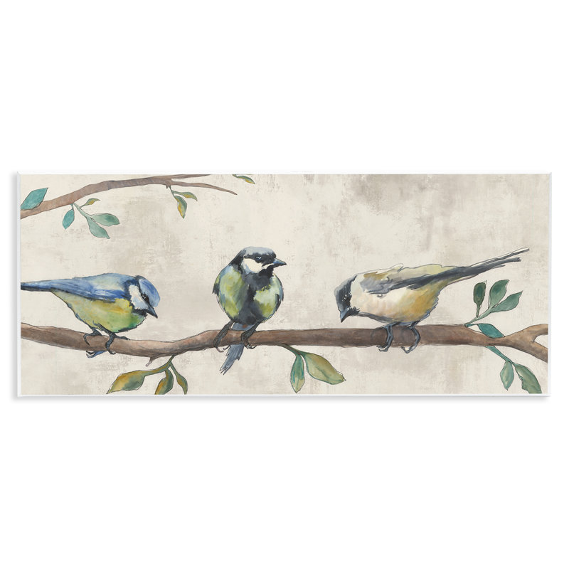 Oiseaux chanteurs perchés sur une branche, art mural par Jacob Q