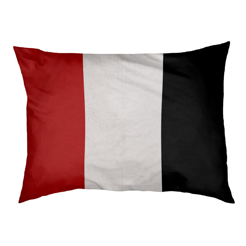 Coussin Ohio Football, Moyen (l 28 po x P 18 po x H 6 po), Écarlate / noir