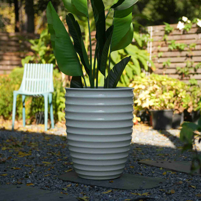 High quality ceramic flowerpot, Milk White