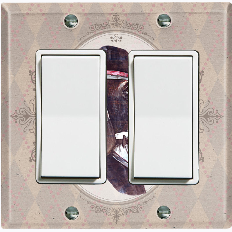 Patterned 2 - Gang Rocker Standard Wall Plate