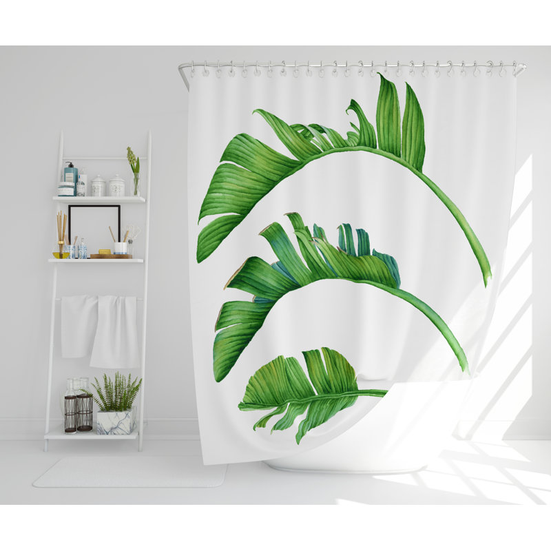 Kerra Polyester Shower Curtain, 168cm H x 168cm W