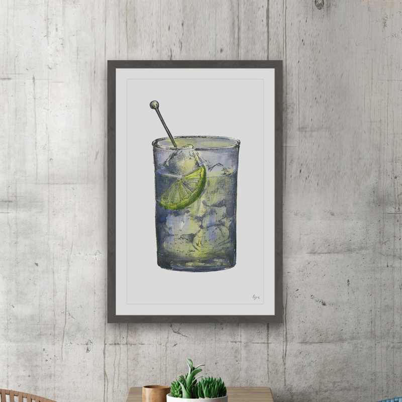 « lime sensation », reproduction d’art encadrée, H 30 po x l 20 po x P 1,5 po