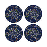 Ouroboros Vegan Leather Round Beaded Placemat
