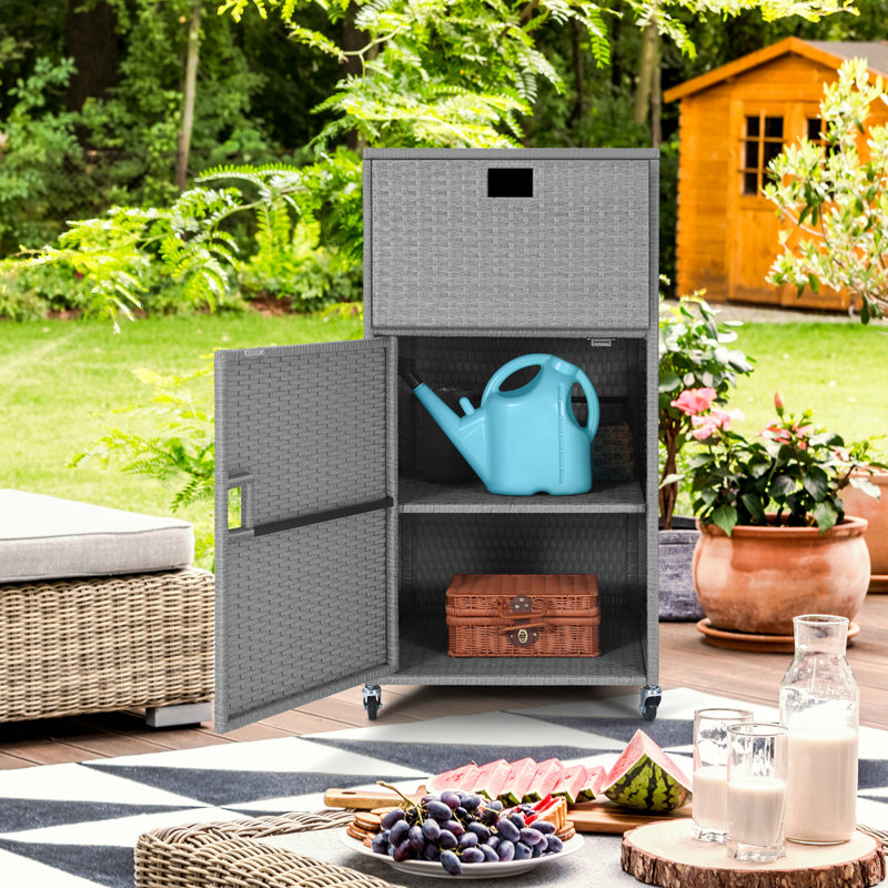 Porte-serviettes d'extérieur pour piscine avec étagère et tiroir Porte-serviettes pour piscine avec roulettes