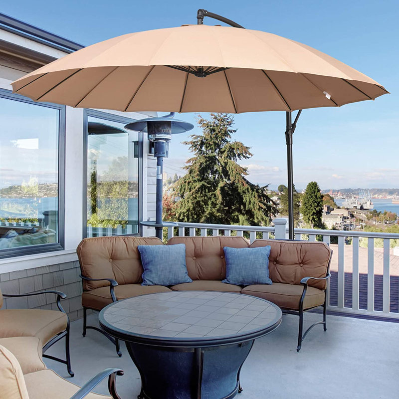 Curtis 3m Traditional Parasol, Khaki