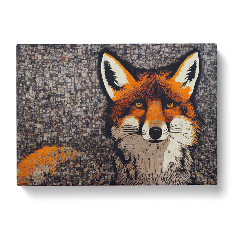 Cracking Fox - Wrapped Canvas Print, 35cm H x 50cm W x 3cm D