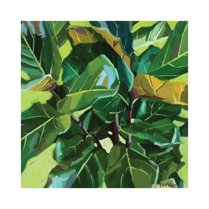 Fiddle Leaf by Teddi Parker - Gallery-Wrapped Canvas Giclée on Canvas, Canvas, 30.48 cm H x 30.48 cm W