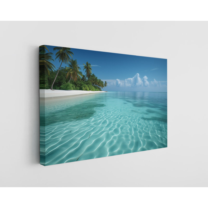 Reproduction d'art sur toile, Maldives Beach, décoration murale moderne pour la maison et le bureau, H 16 po x l 24 po