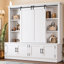 L'armoire de vestibule multifonctionnelle comporte des rails coulissants pour un grand espace de rangement, combinant astucieusement une unité de rangement avec un design de hall d'entrée en forme d'arbre. Idéal pour les salons et les couloirs, blanc-1999696893