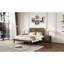 Ensemble de chambre à coucher 3 pièces, lit plateforme avec deux lumières de chevet, table de chevet 2 tiroirs-1764353130-1764353131