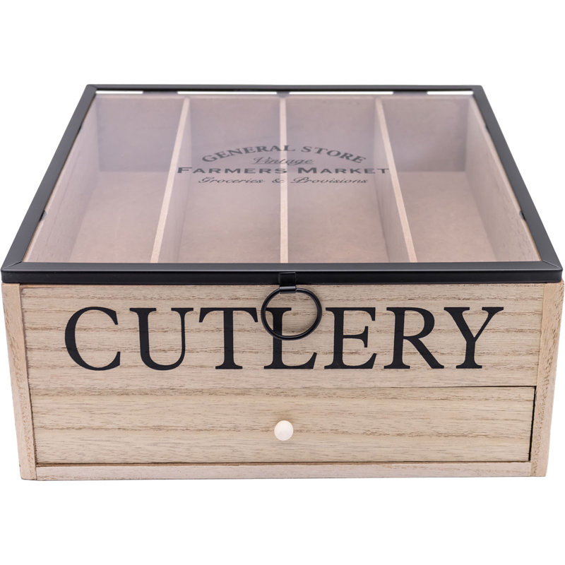 Cutlery Storage Box with Drawer