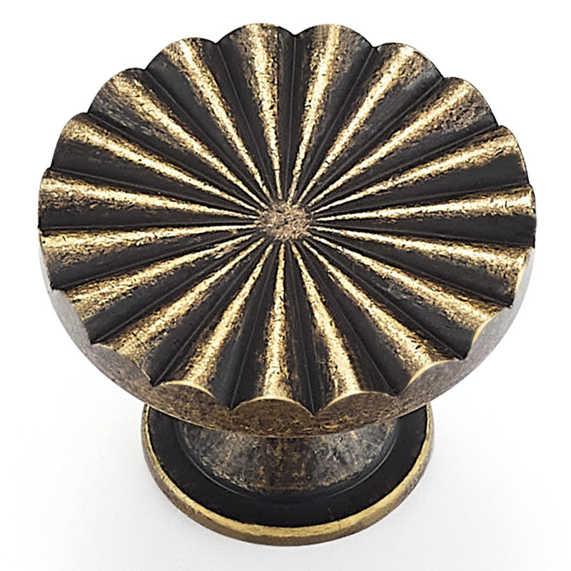 Paquet de 15 boutons d'armoire rétro Sunburst, poignées de tiroir en alliage de zinc de qualité supérieure pour armoires de cuisine, commodes, armoires et quincaillerie de meuble