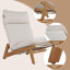 Chaise de patio réglable en aluminium avec repose-pieds