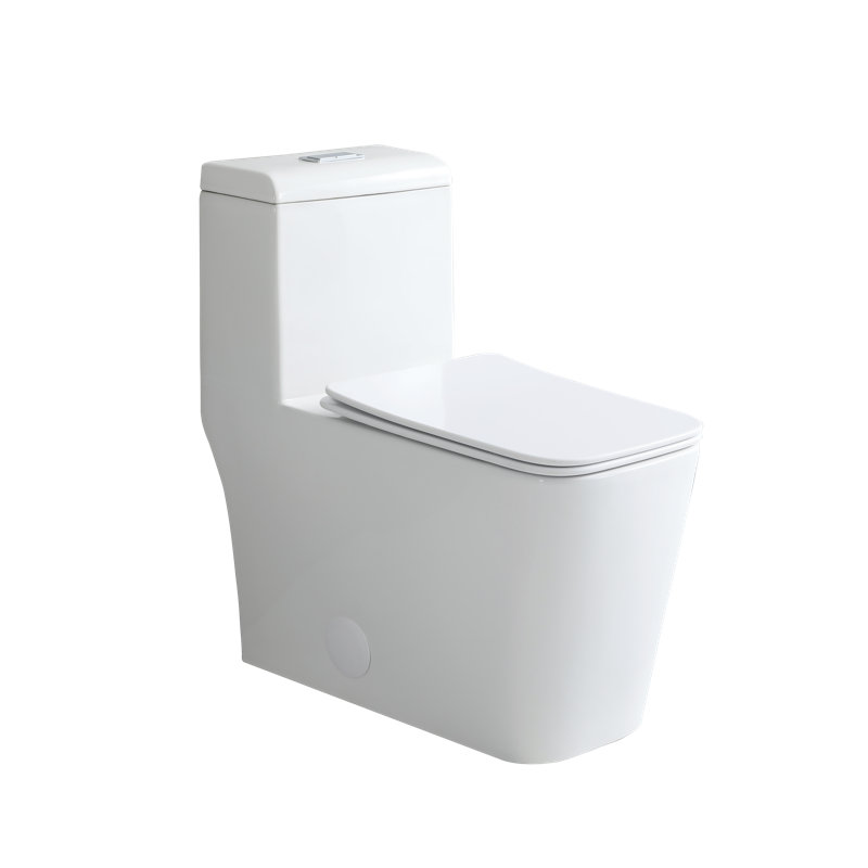 Toilette une pièce à jet double KDK Home, Blanc