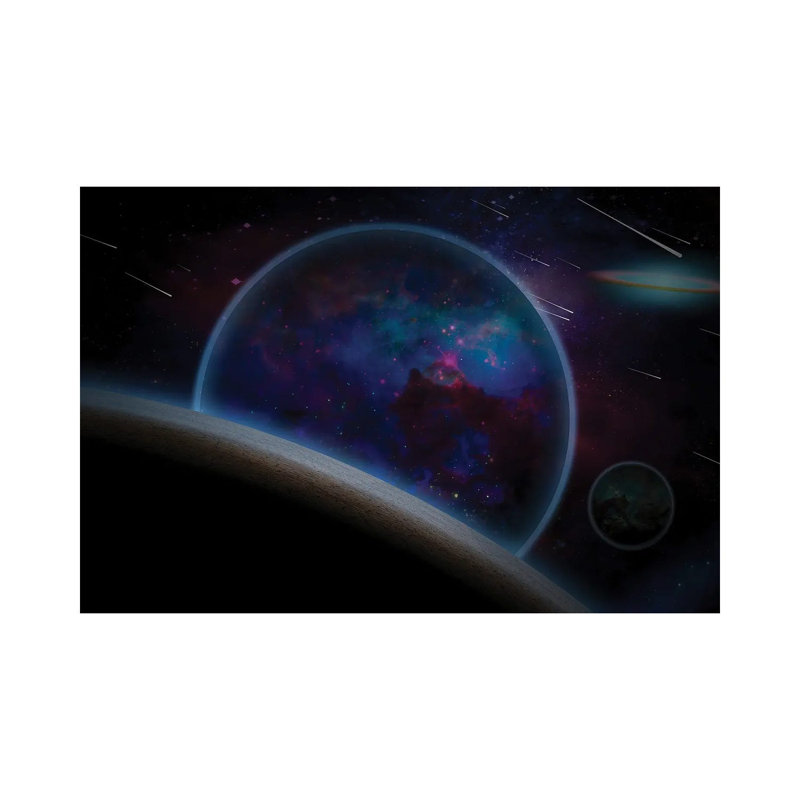 Purple Exoplanets System 3D Rendering by Bruce Rolff - Wrapped Canvas Print, 20.32 cm H x 30.48 cm W
