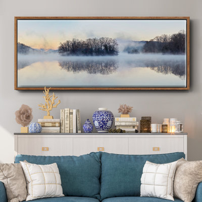 Scène sur l'eau - toile encadrée