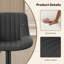 Swivel Upholstered Adjustable Height Bar Stool-273444918