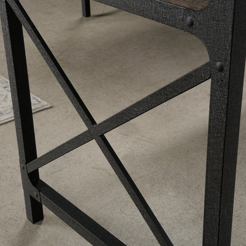 Desk Return 42" With Expanded Workspace, Brown Finish