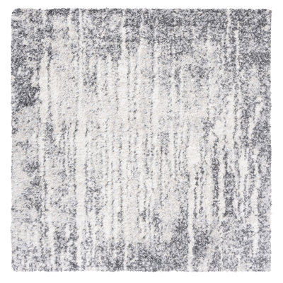 Tapis gris / ivoire à motif abstrait Mena