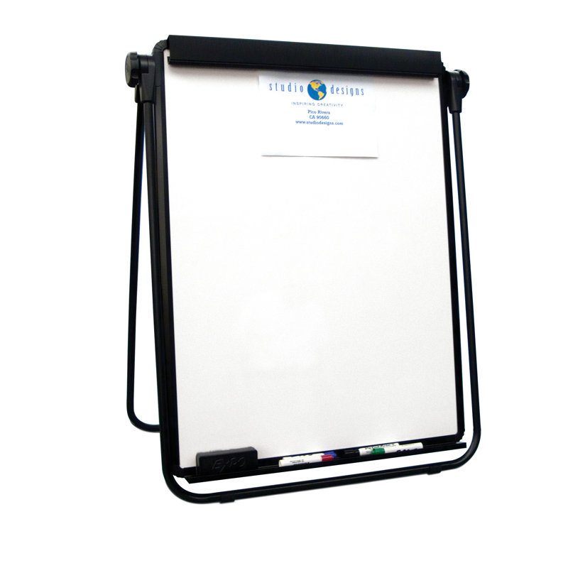 Adjustable Black Steel Presentation Easel with MDF Board