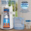 Machine à distiller l'eau de comptoir en acier inoxydable 304 de 6 L avec récipient de rangement en plastique, purificateur d'arrêt automatique de surchauffe à refroidissement rapide pour utilisation dans un aquarium de bureau à domicile