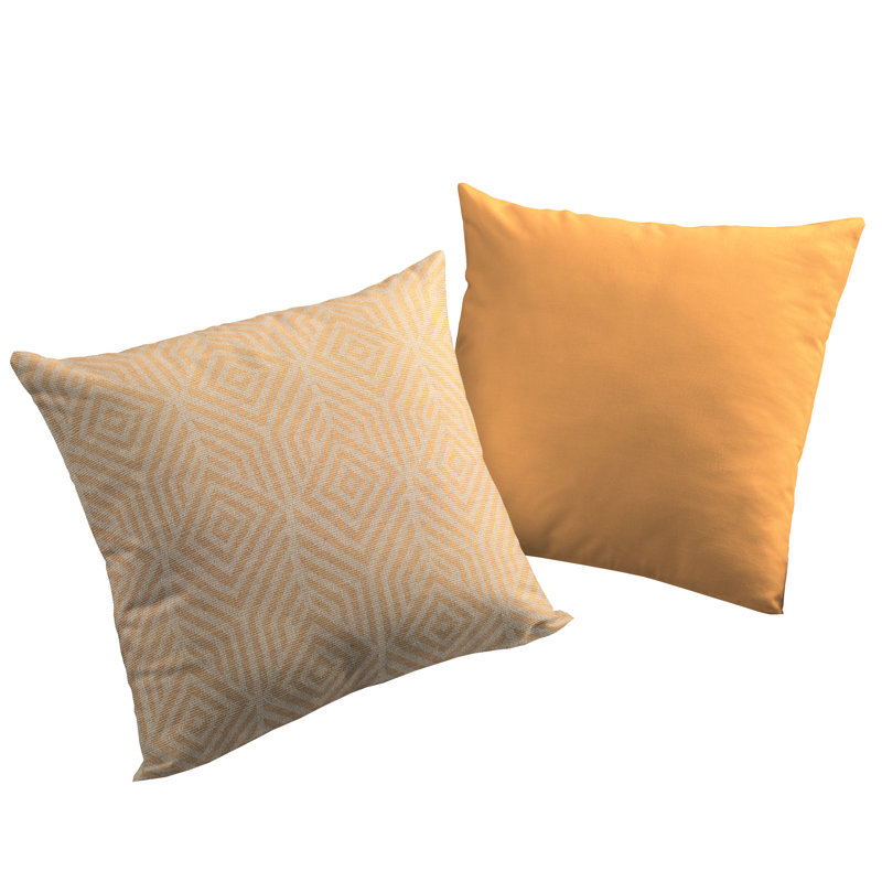 Laurents Geometric Rectangular Throw Pillow Cover, 40cm x 40cm, Dark Blue, Square