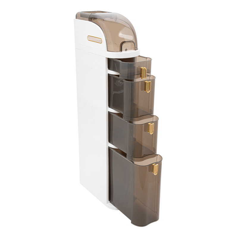 Armoire de rangement étroite en plastique avec tiroirs Marquila