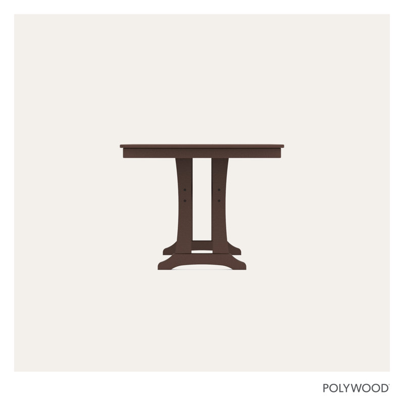 Nautical Trestle 38" x 73" Dining Table, Mahogany