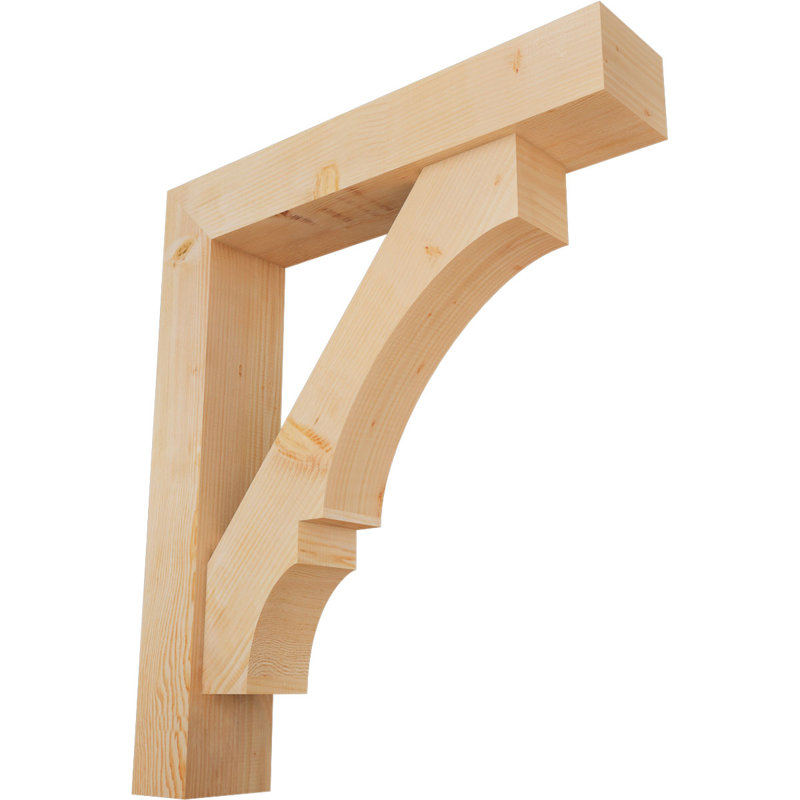 Support de bloc Balboa avec entretoise décalée, 44 x 38, Sapin Douglas de l 7 1/2 (lisse)