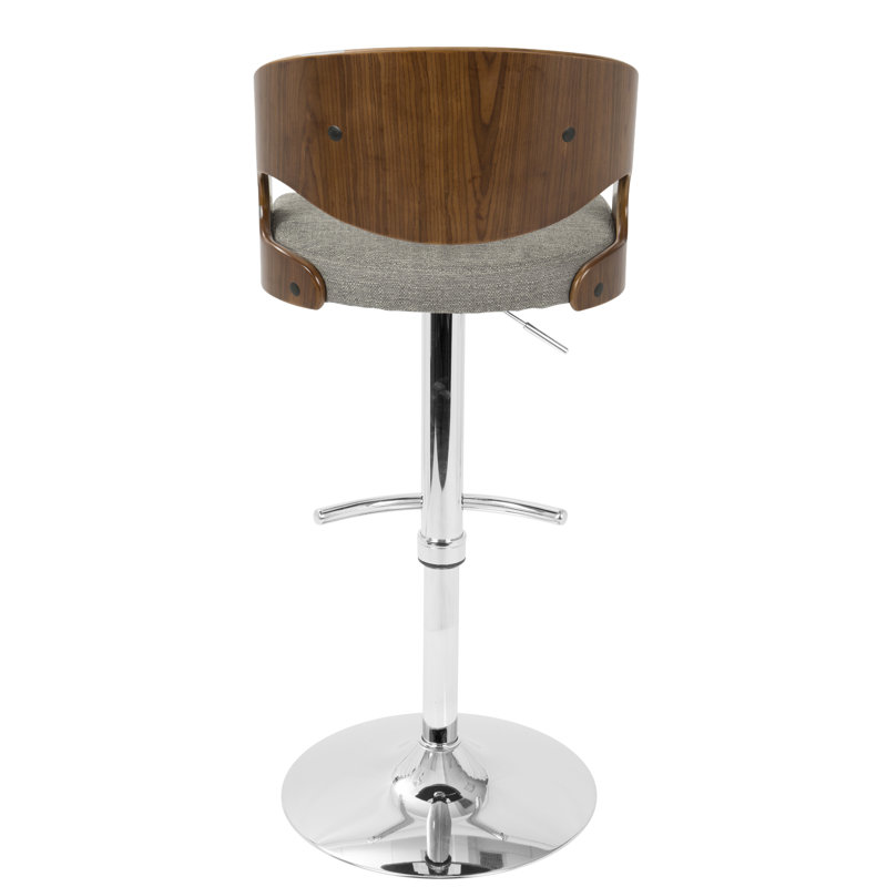 Betuel Swivel Upholstered Adjustable Height Counter Stool with Metal Frame