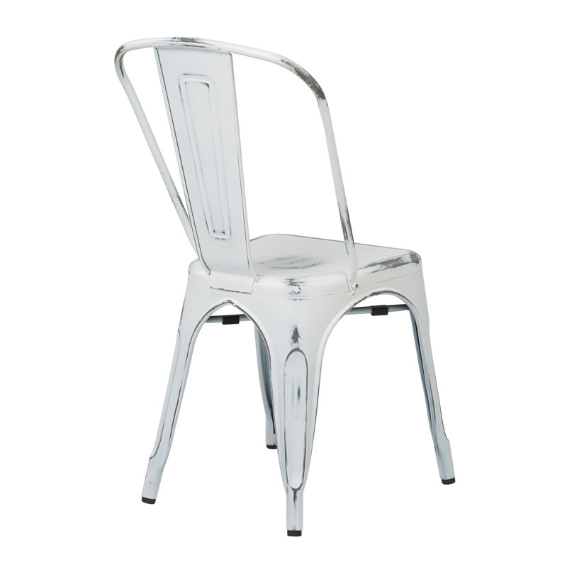 Ogawa 17'' H Stacking Side Chair, Antique White