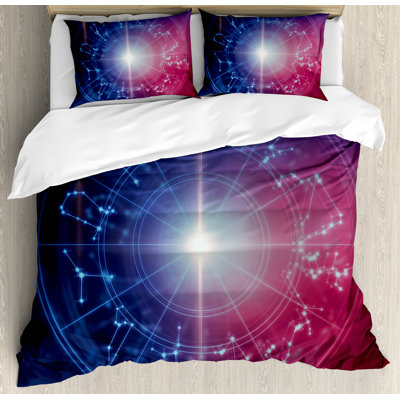 Astrology Eclectic Geometric Shapes Duvet Cover