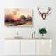 Sunset By The Great Sphinx Pyramids Of Giza by David Roberts - Wrapped Canvas Painting-55330842