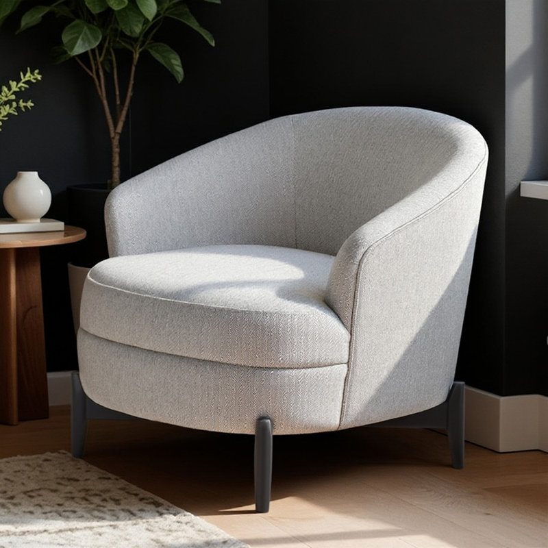Fauteuil d'appoint rembourré de 33,07 po de largeur, Gris