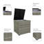 Ensemble de canapé 4 pièces avec boîte de rangement gris