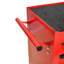 Coffre à outils rouge et noir de 20 po avec 7 tiroirs, glissière à roulement pour action en douceur, 4 roulettes verrouillables, espace de rangement à clé 20 po, coffre, glissière, espace-1981205587